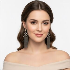 NWT Silver Tassel Earrings